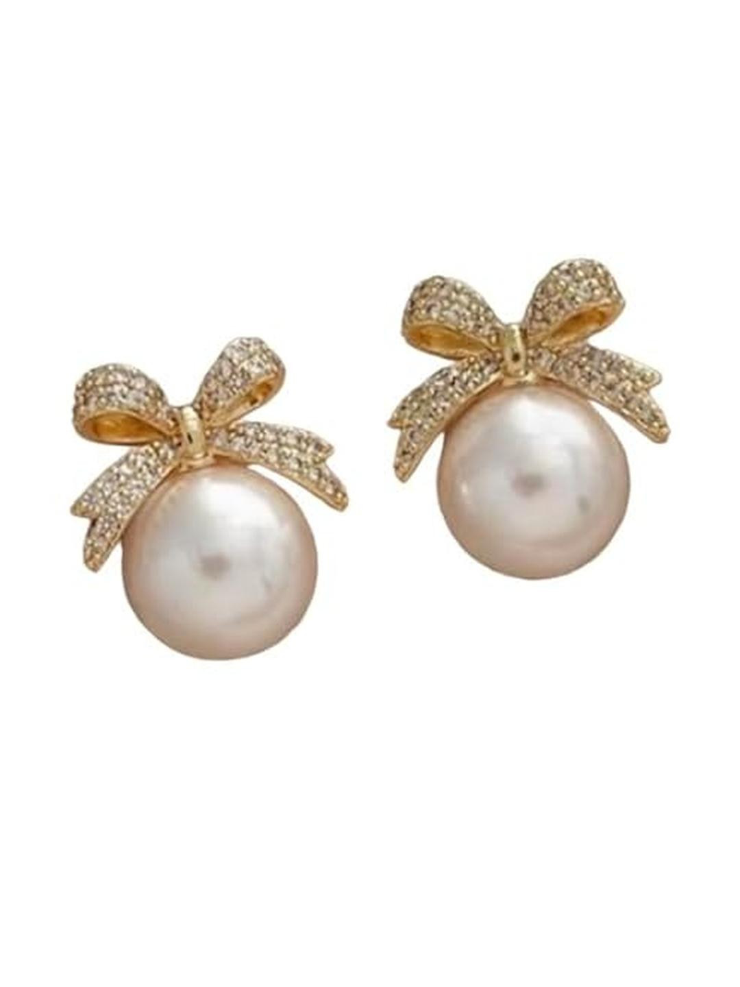 Inara Robes Gold-Plated Alloy Artificial Stones Earrings