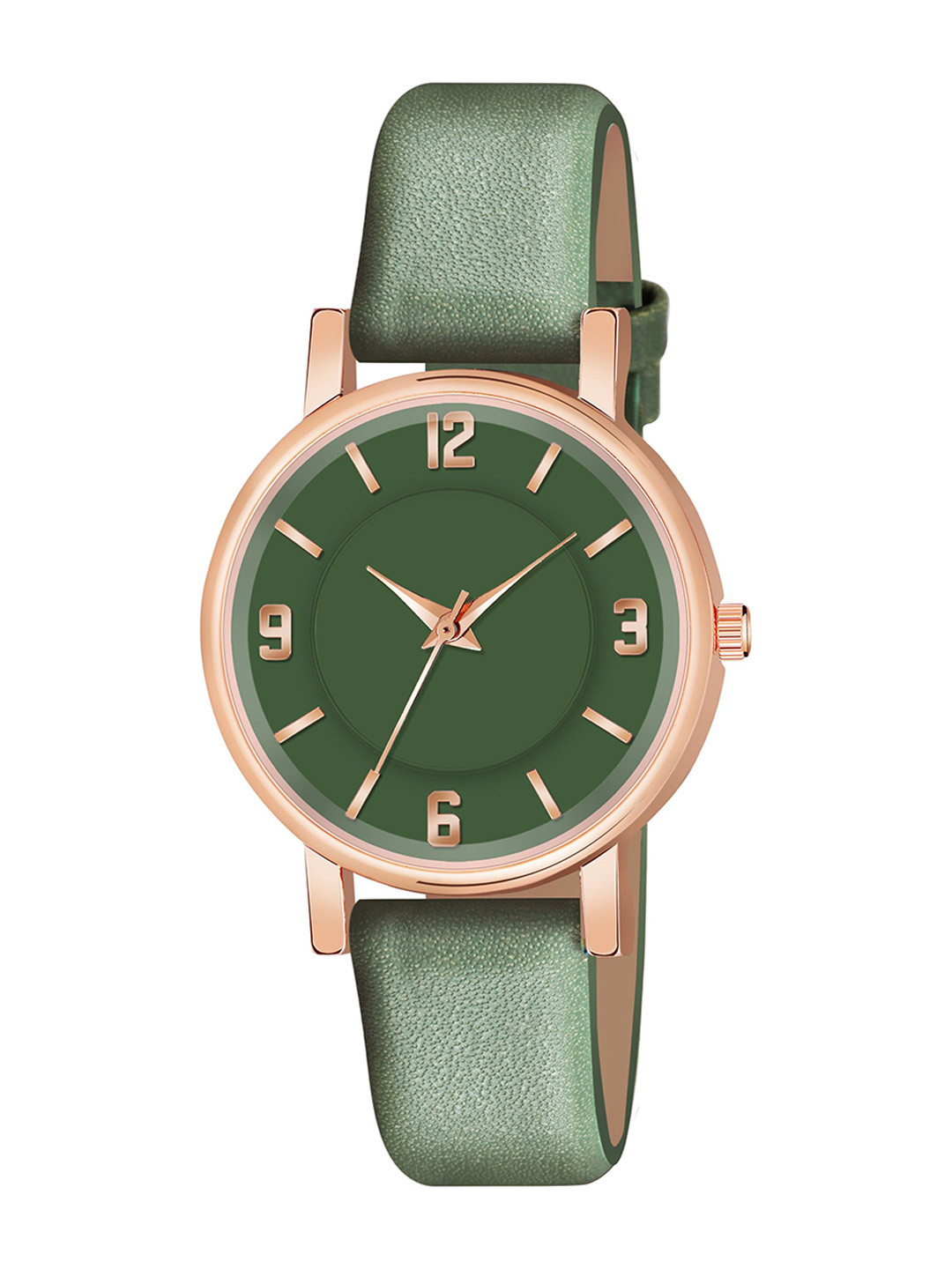 THE SHOPOHOLIC Women Leather Straps Analogue Watch F-GREEN