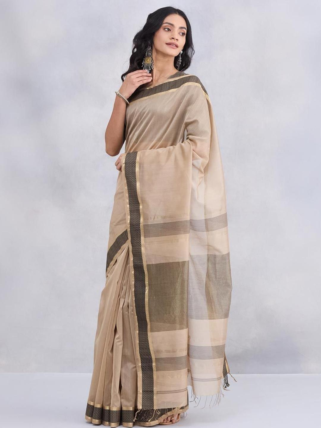 Fabindia Maheshwari Saree With Blouse Piece