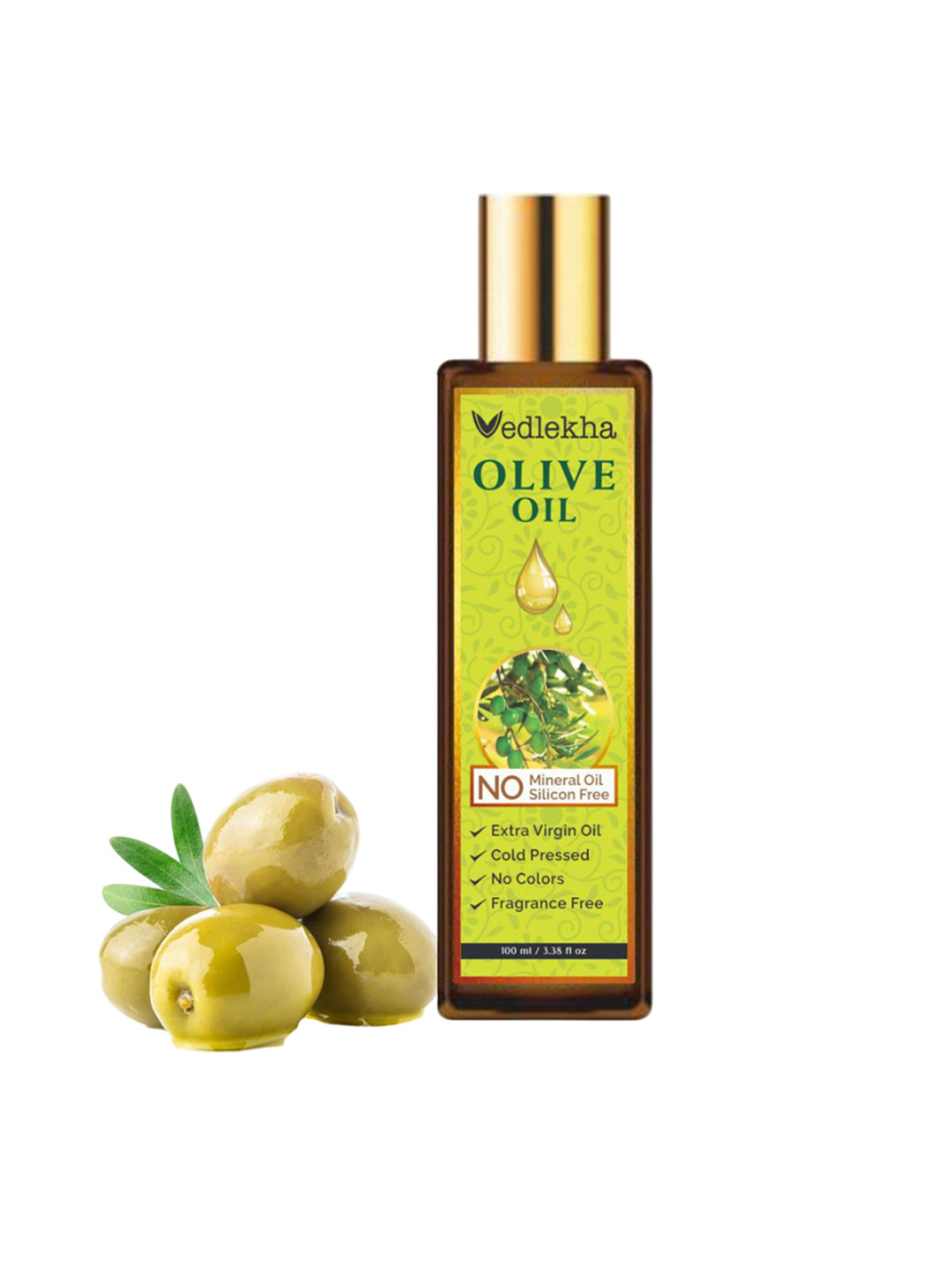 Vedlekha Pure & Organic Olive Oil For Hair, Skin & Body Hair Oil 100 ml
