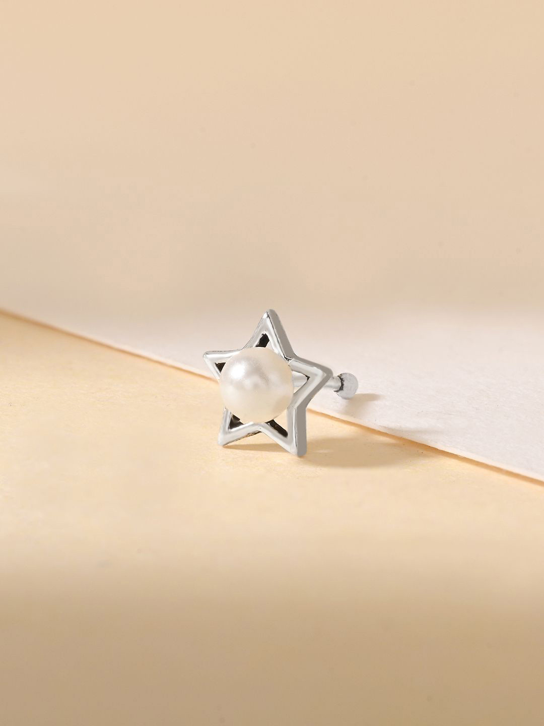 TOUCH925 Women 925 Silver Starry Pearls Spark Stud Nosepin