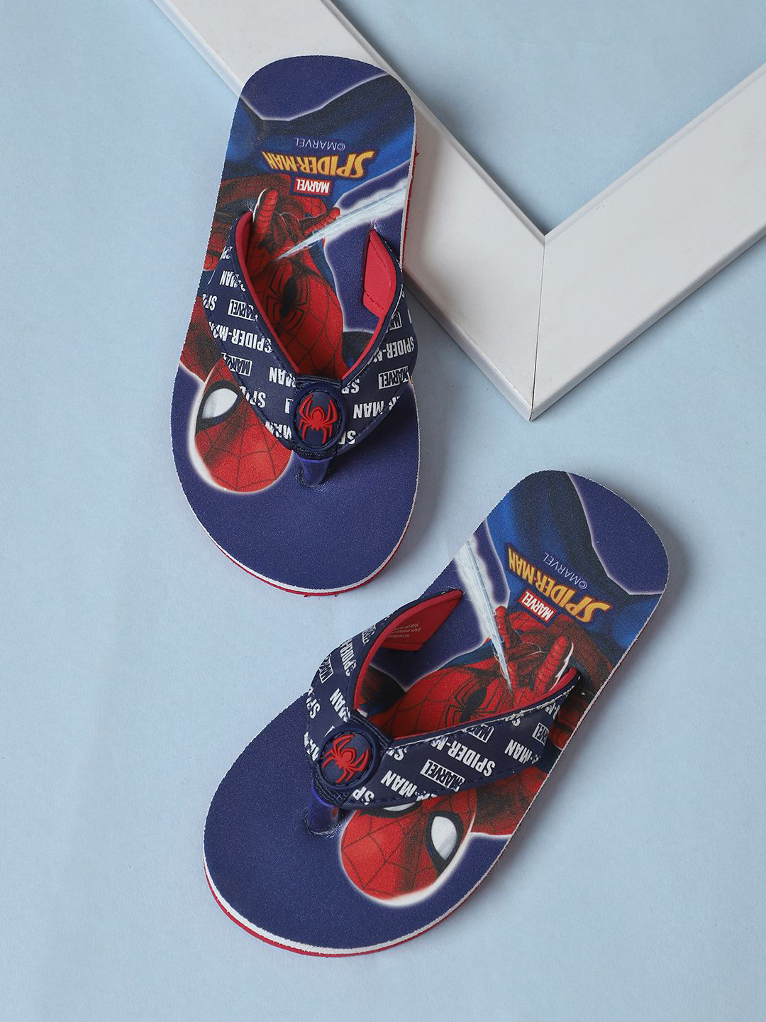 Kids Ville Boys Spiderman Printed Thong Flip-Flops