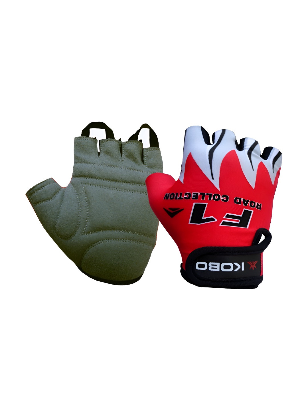 KOBO Unisex Adjustable Strap Soft Padded Cycling Gloves