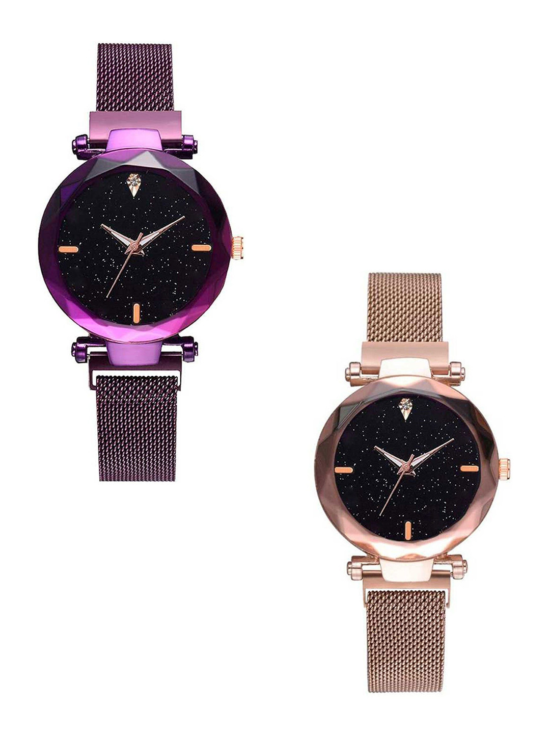THE SHOPOHOLIC Women Set of 2 Dial & Stainless Steel Analogue Watch S-450-451