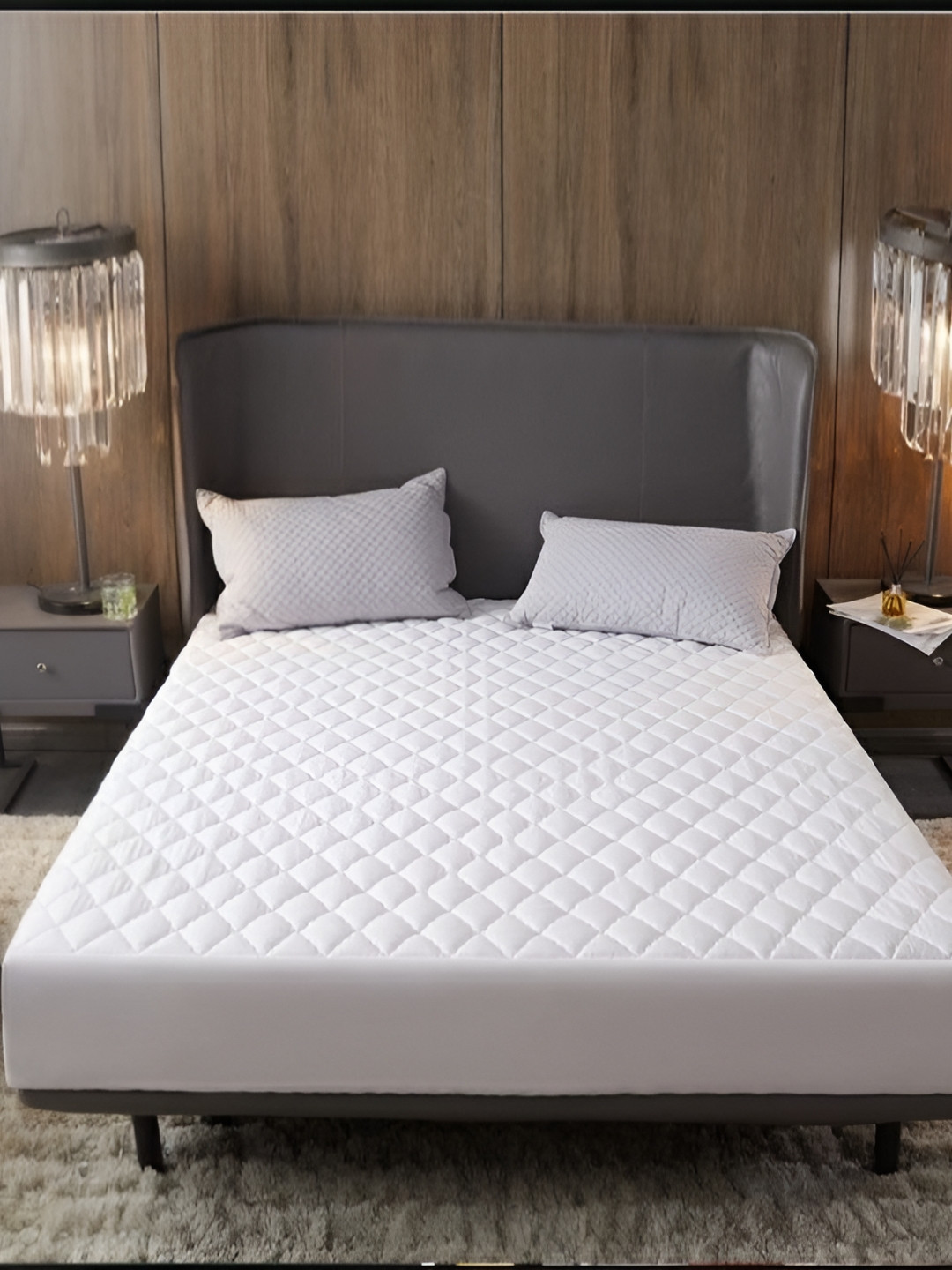 rakhi home decor White Polycotton Water Resistant King Mattress Protector