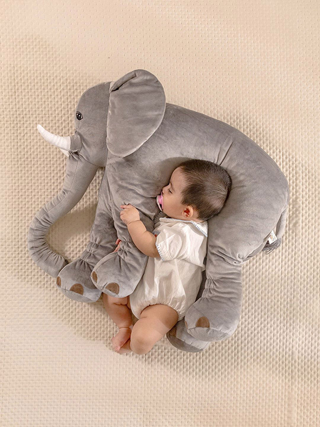 THE BABY TRUNK Kids Elephant Bolster Pillow Soft Toy
