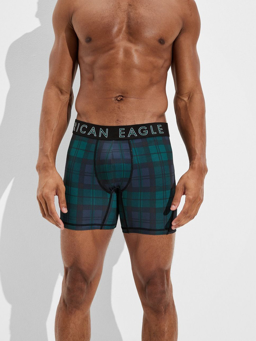AMERICAN EAGLE OUTFITTERS Checked Short Trunk WEC0230047410-Green
