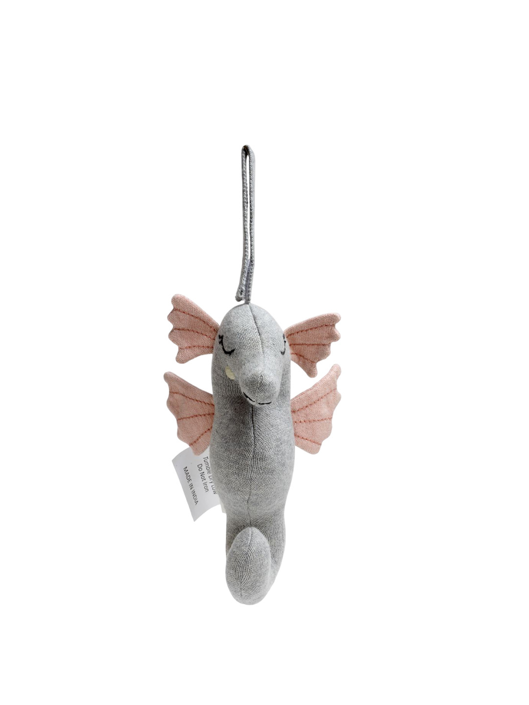 THE BABY TRUNK Kids Grey Seahorse Hanging Toy