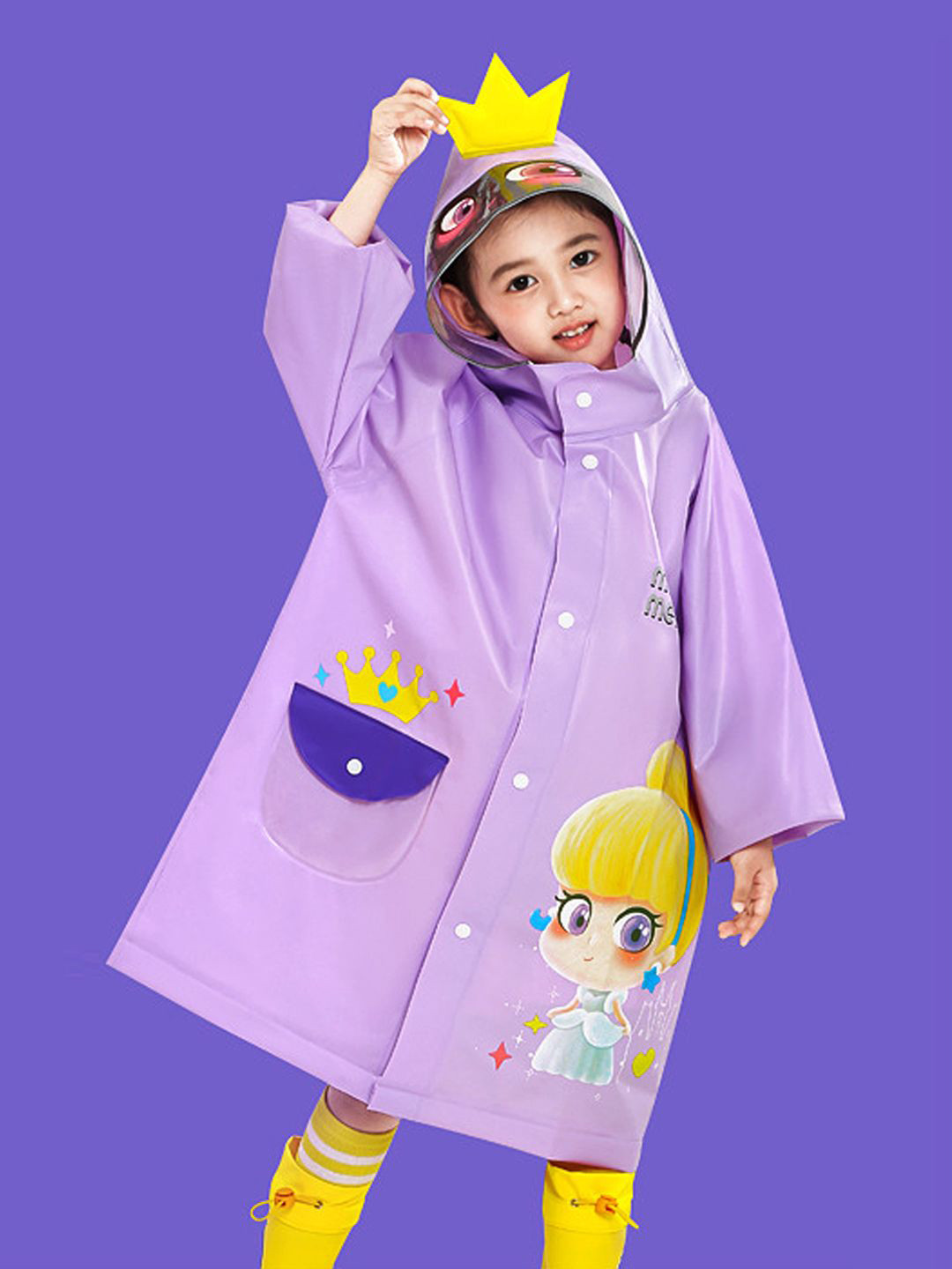Little Surprise Box LLP Kids Big Princess Raincoat
