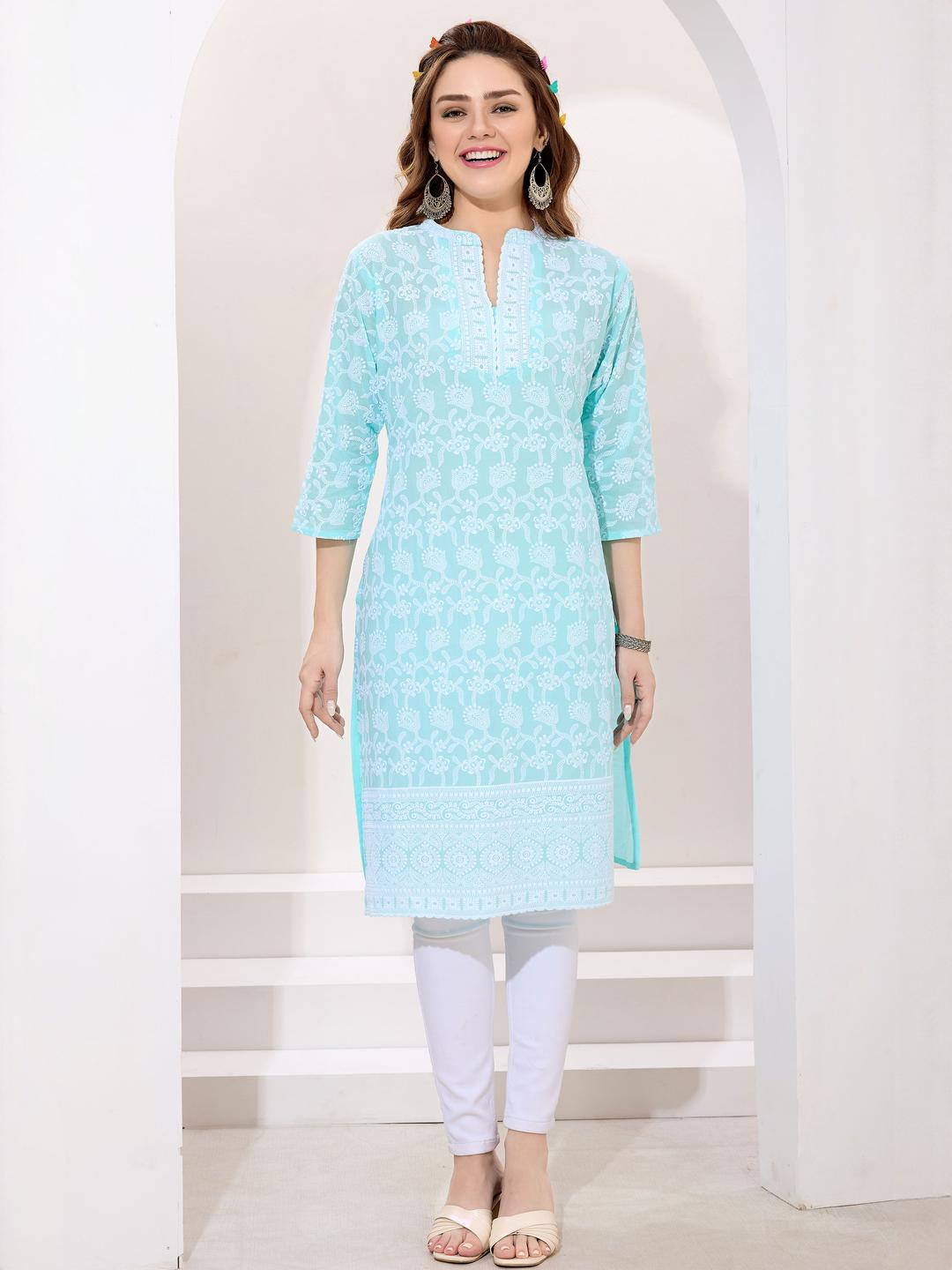 SC KURTIS Women Blue Kurtas