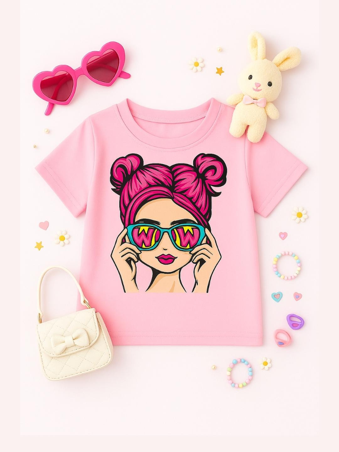 Luke & Lilly Girls Regular Fit Cotton Tshirts