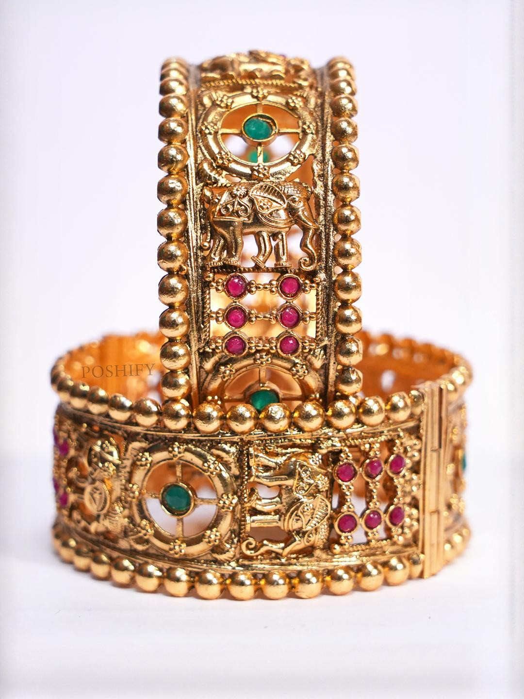 Luxury Gold Plated Pure Brass Bangles 502-1645 Stylish Traditional Bangle