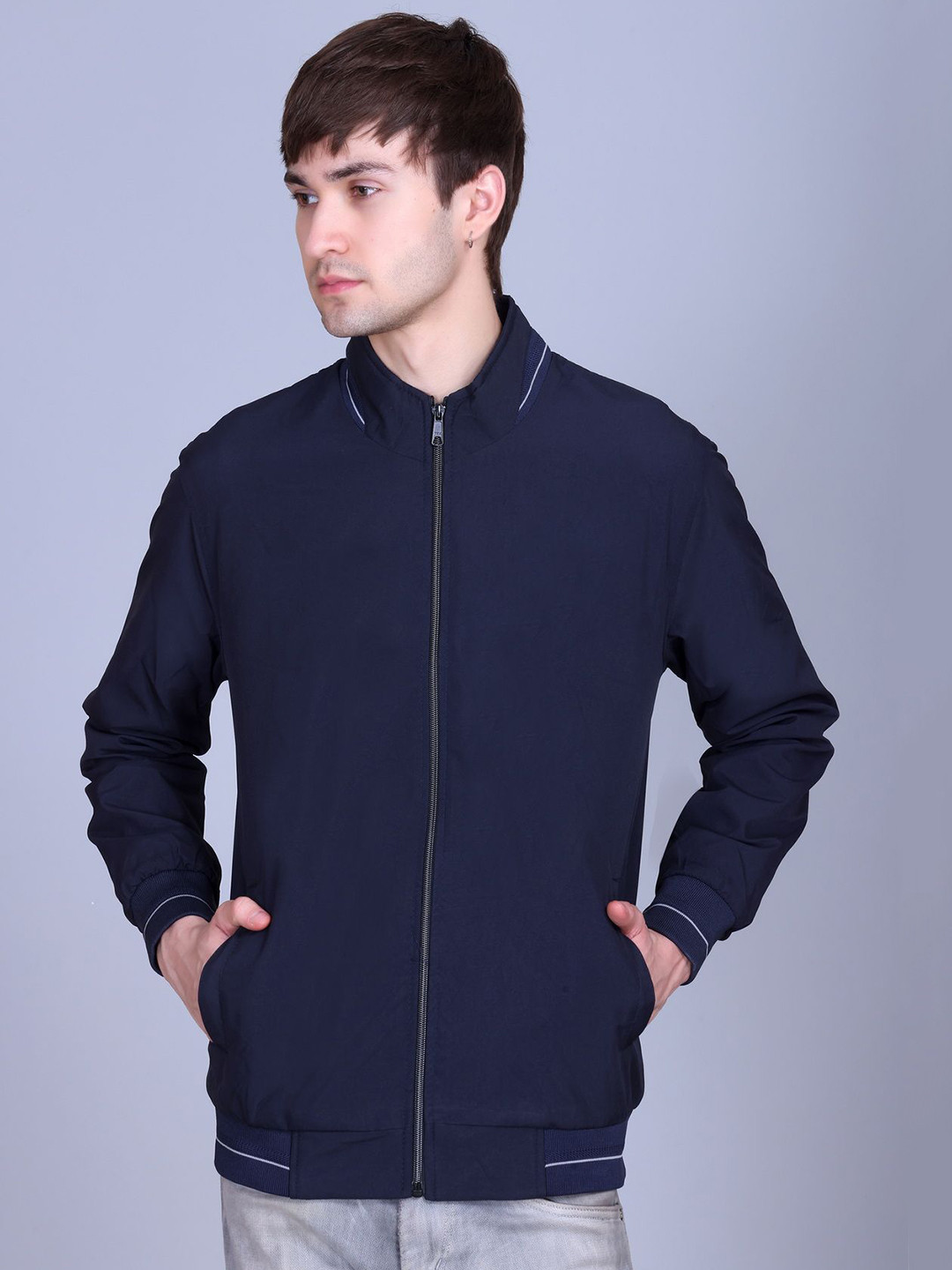 SPORTIZM Mock Collar Water Resistant Training Or Gym Windcheater Jacket