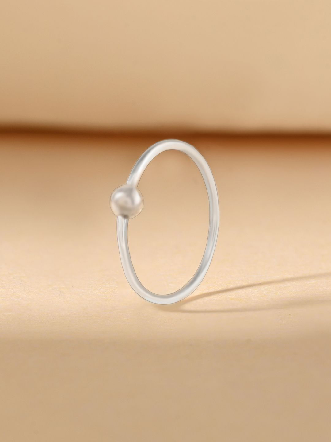 TOUCH925 Women Minimal 925 Silver Ball Ring Nosepin