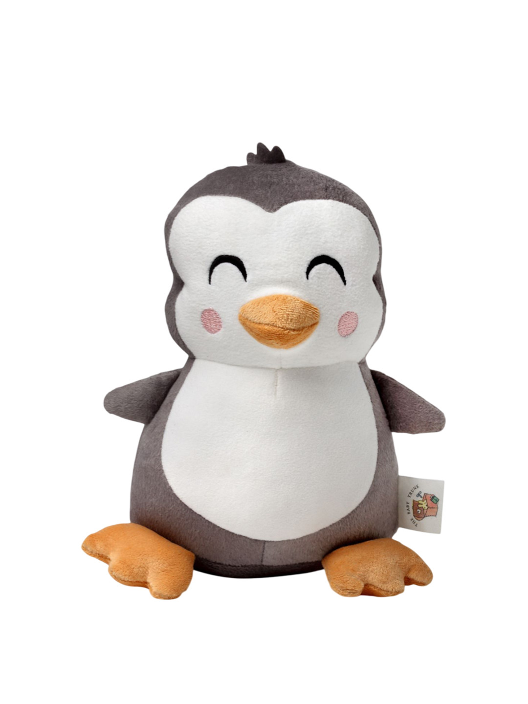 THE BABY TRUNK Kids Grey Huggable Sitting Penguine Soft Toy