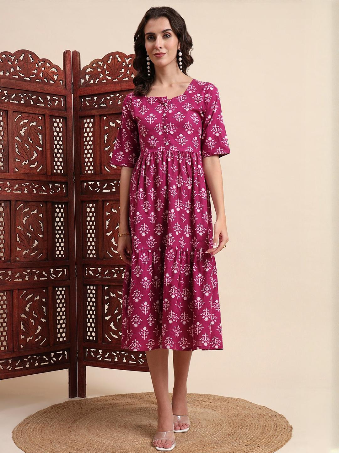 Re-You Women Maroon Kurtas