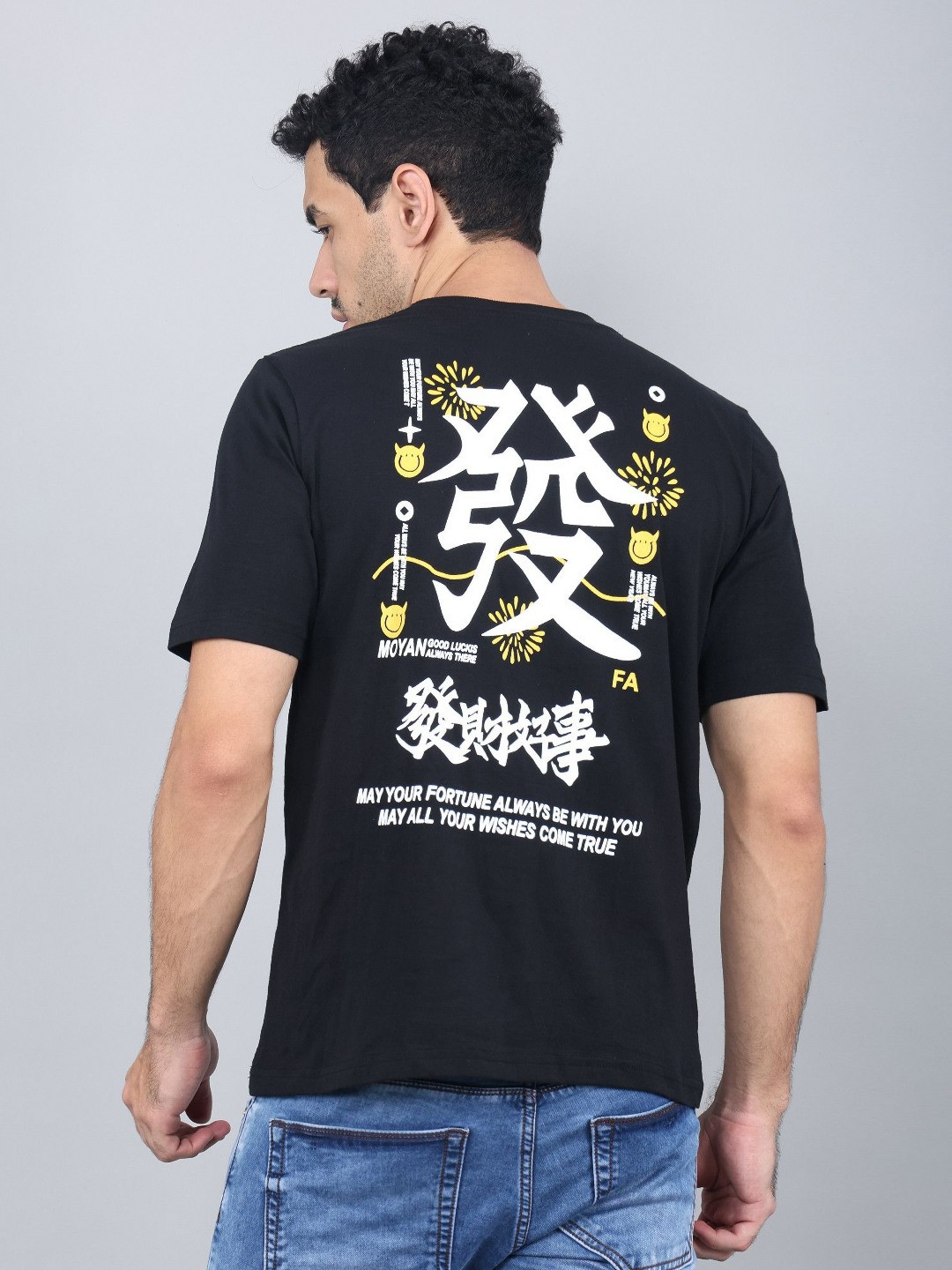 ZEN1 FASHION Men Typography Printed Round Neck Cotton T-shirt