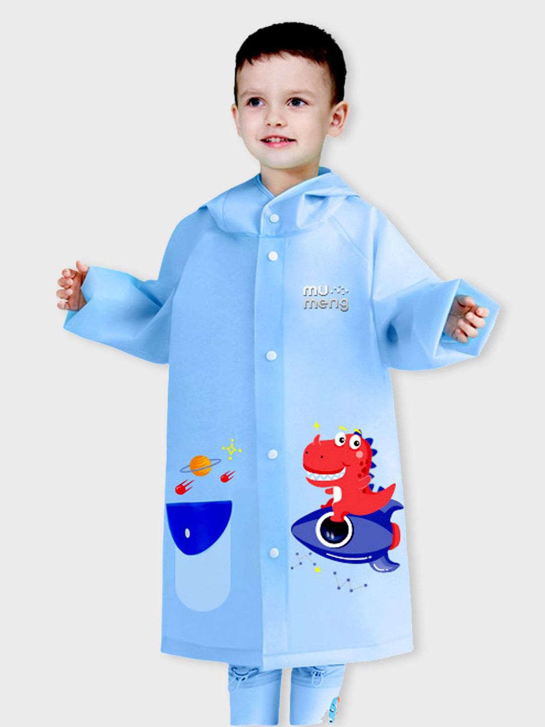 Little Surprise Box LLP Kids Dino Hit Space Raincoat