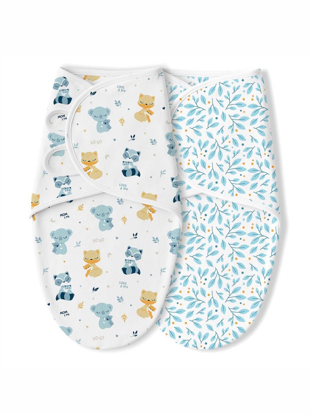 TIDY SLEEP Infants Set Of 2 Printed Hug-Me U-Shape Wrapper