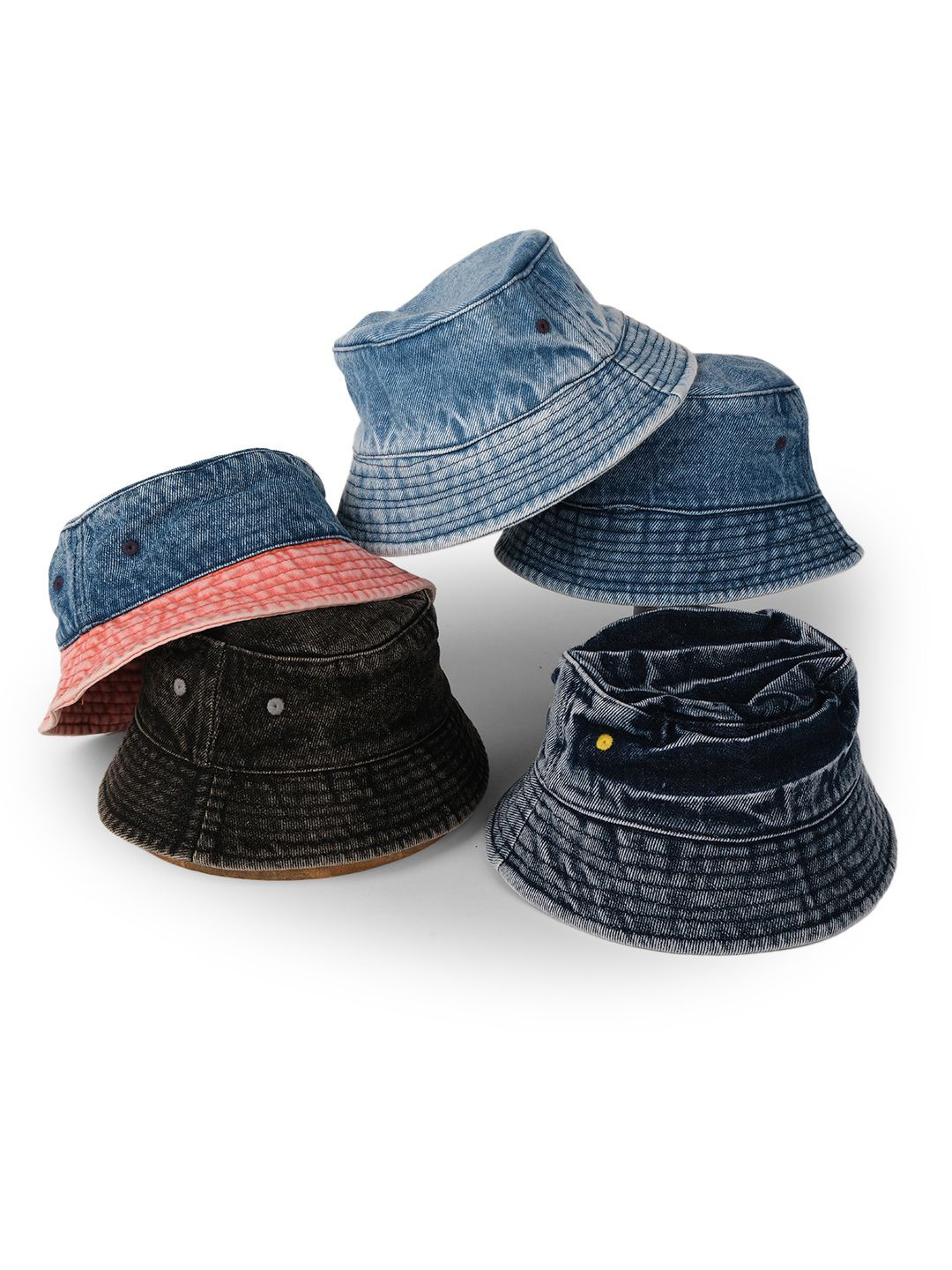 DukieKooky Sun Protection Denim Bucket Hat