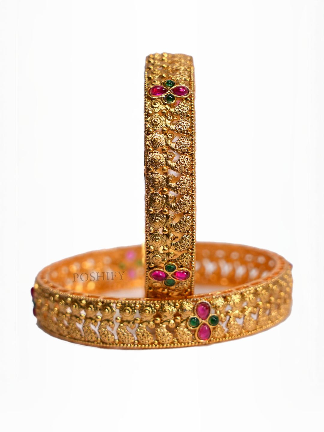 Luxury Gold Plated Pure Brass Bangles 2357-2030 Stylish Traditional Bangle