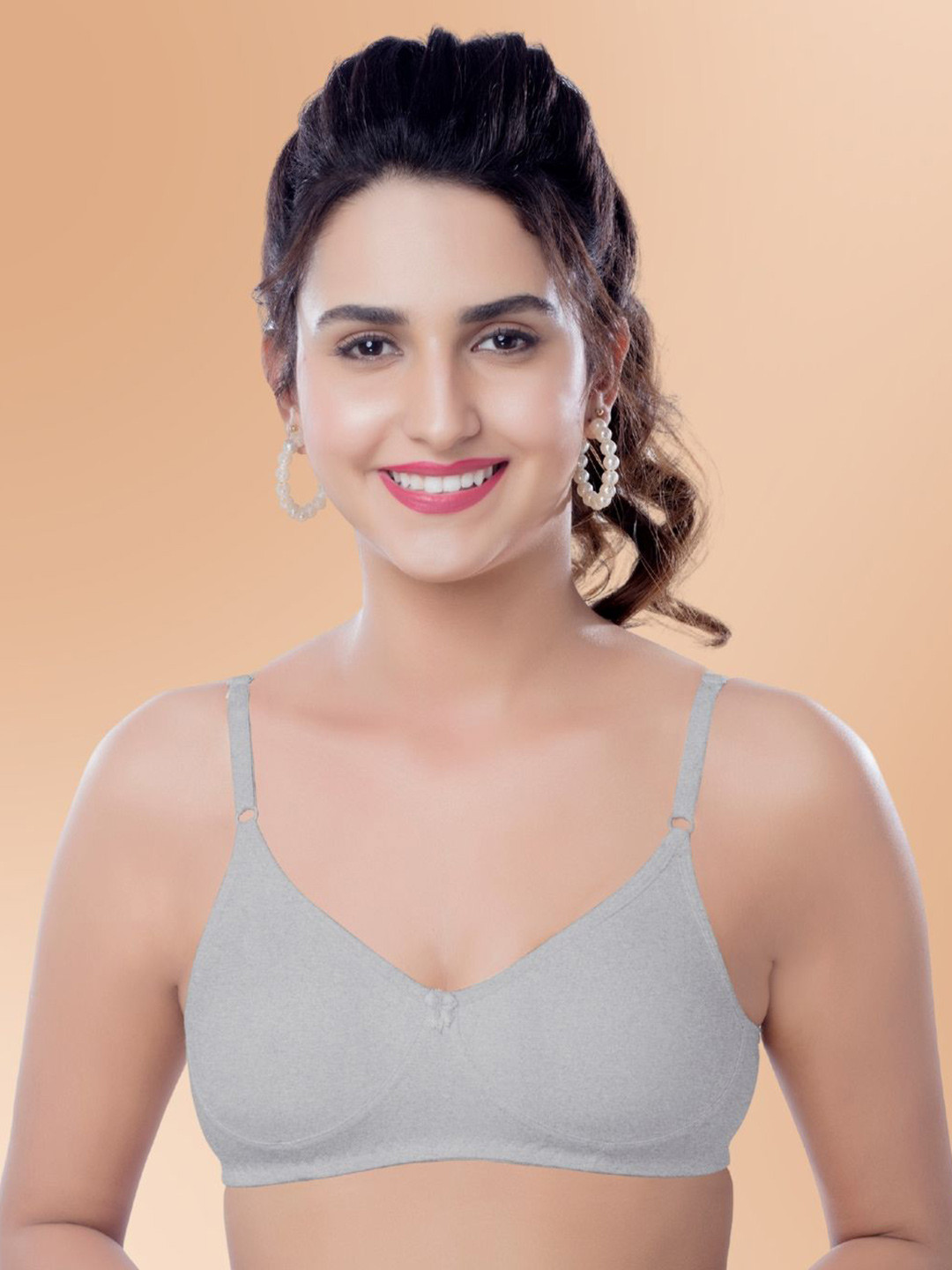 BRIDA LADIES INNERWEAR Exotica Shaper Half Coverage Rapid-Dry Organic Cotton T-shirt Bra