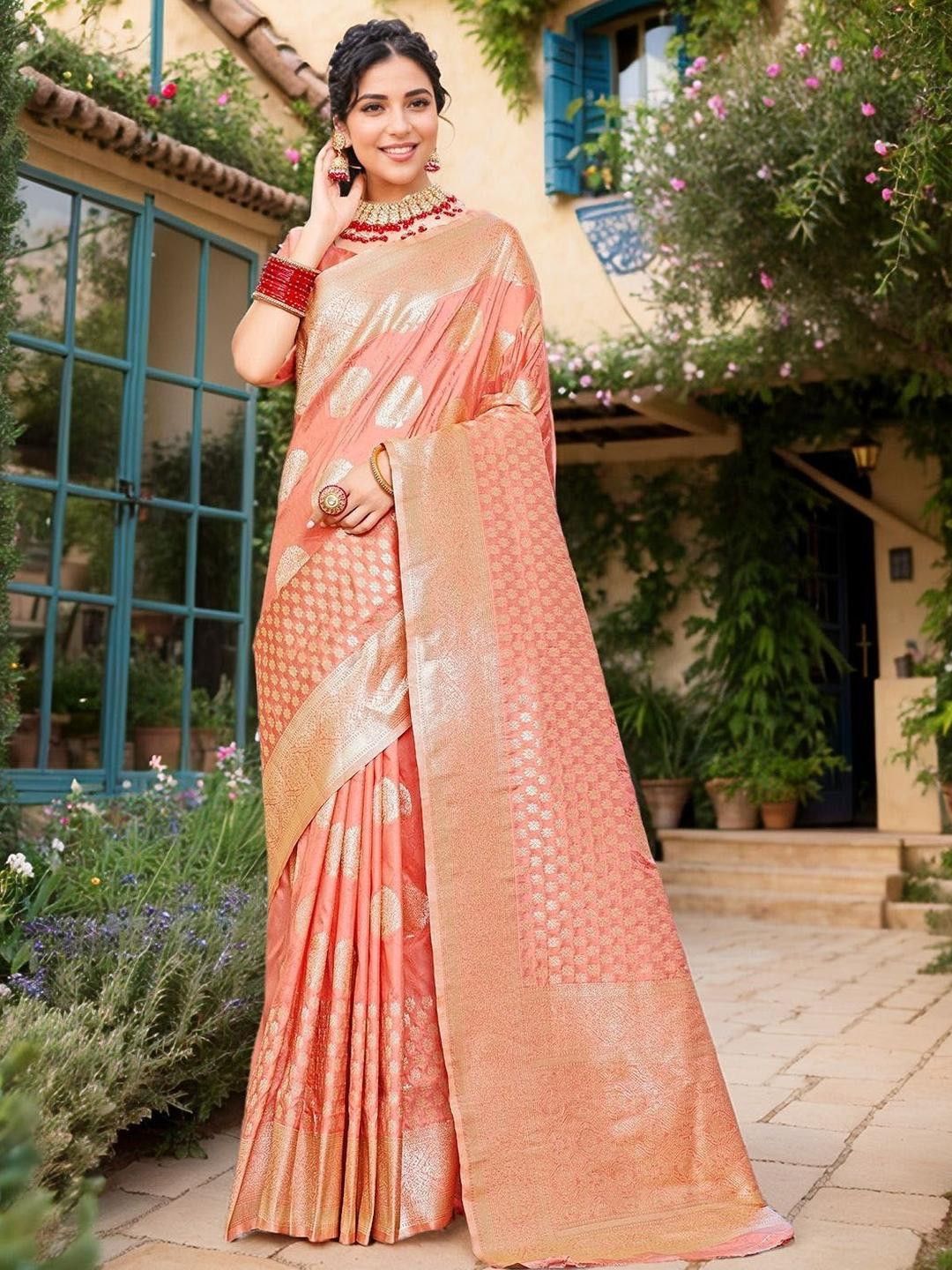 Anouk Rustic Ethnic Motifs Banarasi Saree