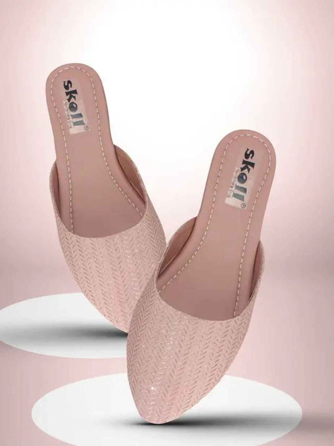 SKOLL Women Textured Mules Flats