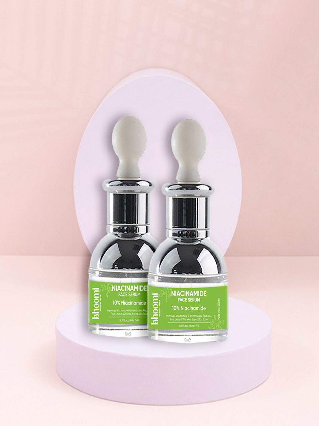 BHOOMI HERBAL INDIA Set Of 2 Niacinamide Serum - 30 ml Each