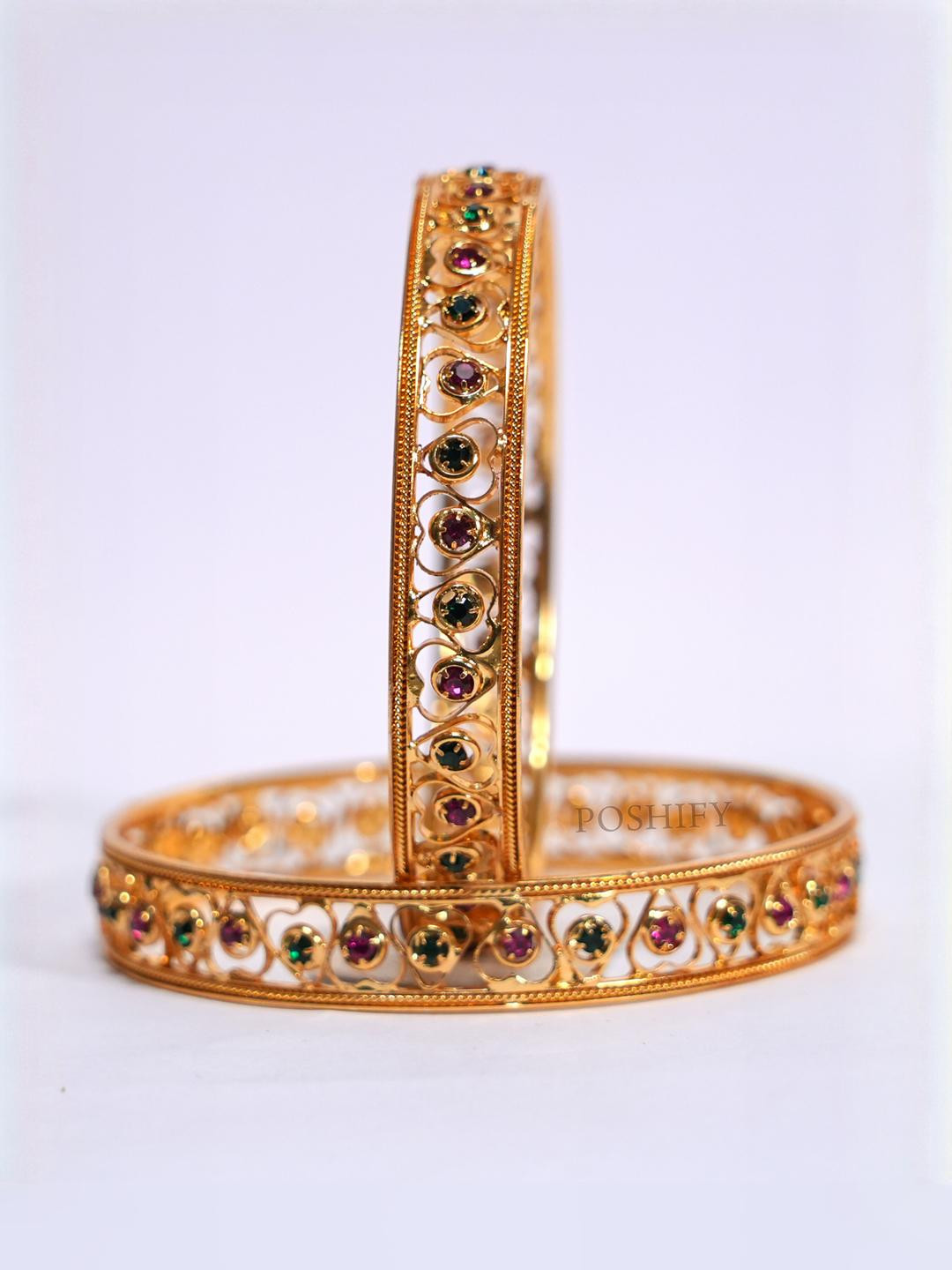 Luxury Gold Plated Pure Brass Bangles 345-1603 Stylish Traditional Bangle