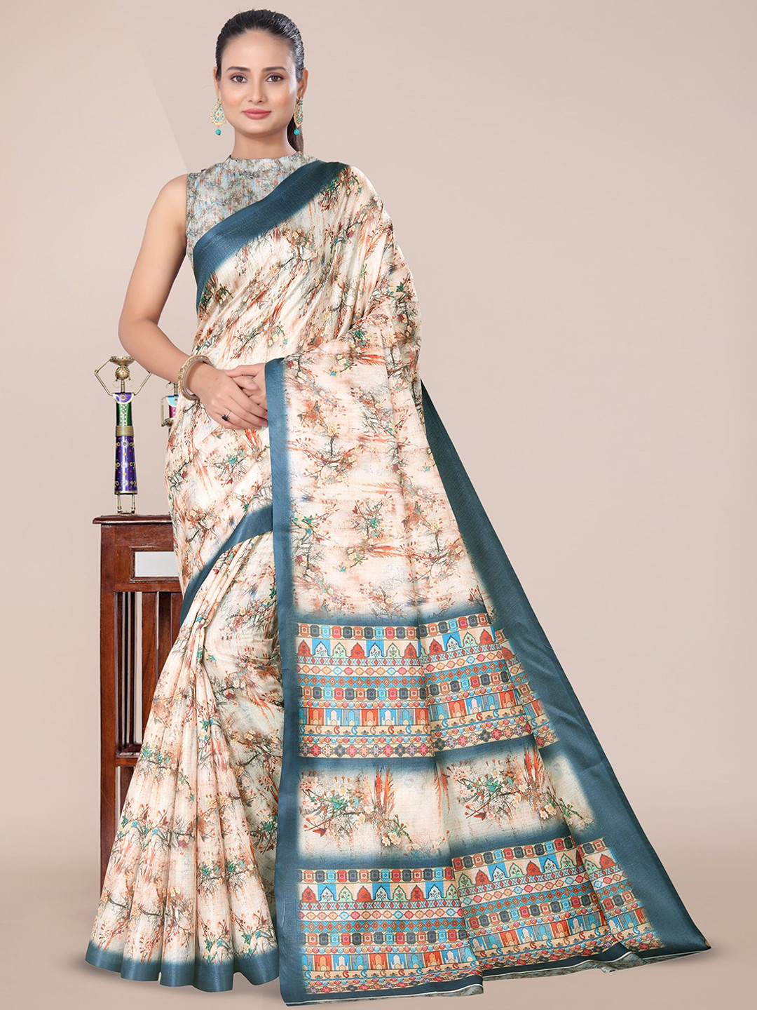 SIMPLYETHNIC Ethnic Motifs Printed Bagh Saree
