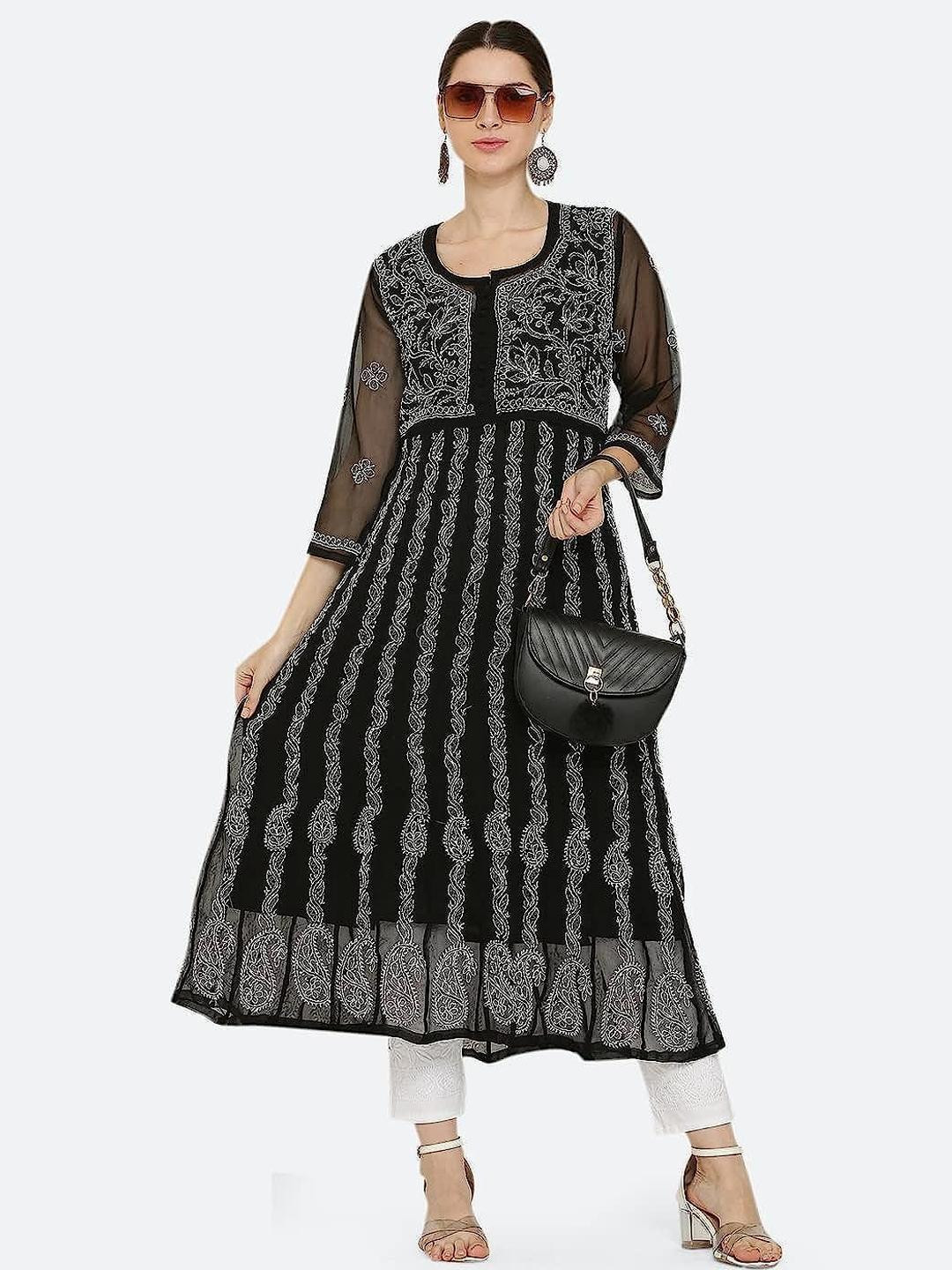 MALABIS Women Black Kurta Sets