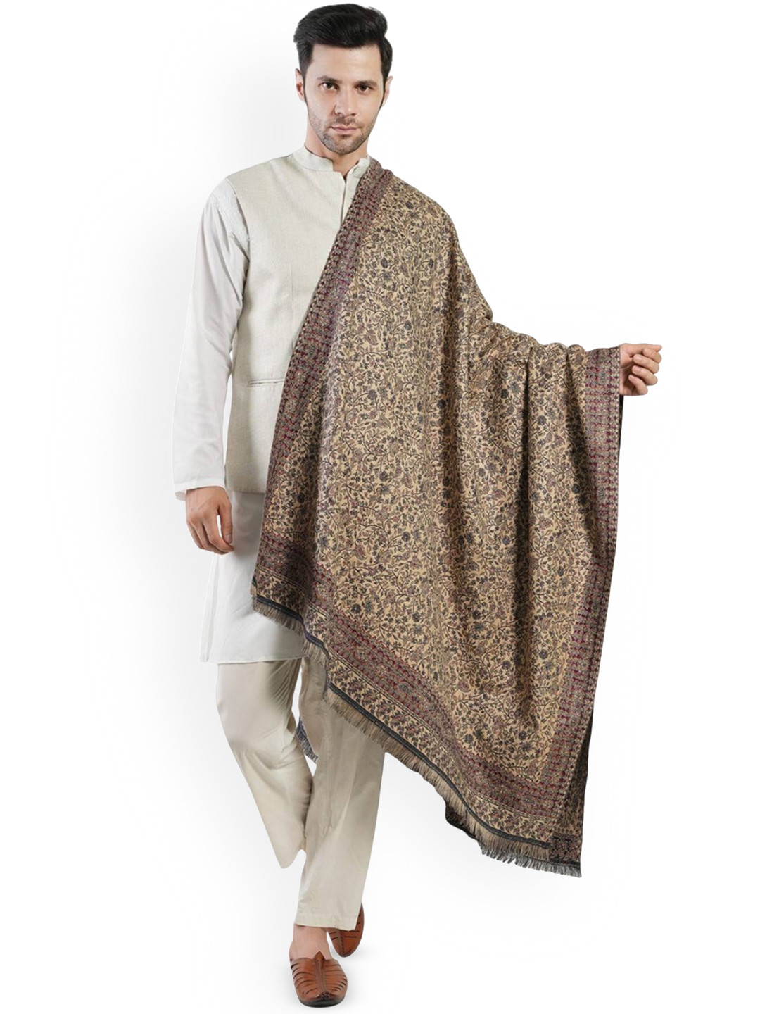 Manra Men Kashmiri Kani Ethnic Motifs Woven Design Shawl