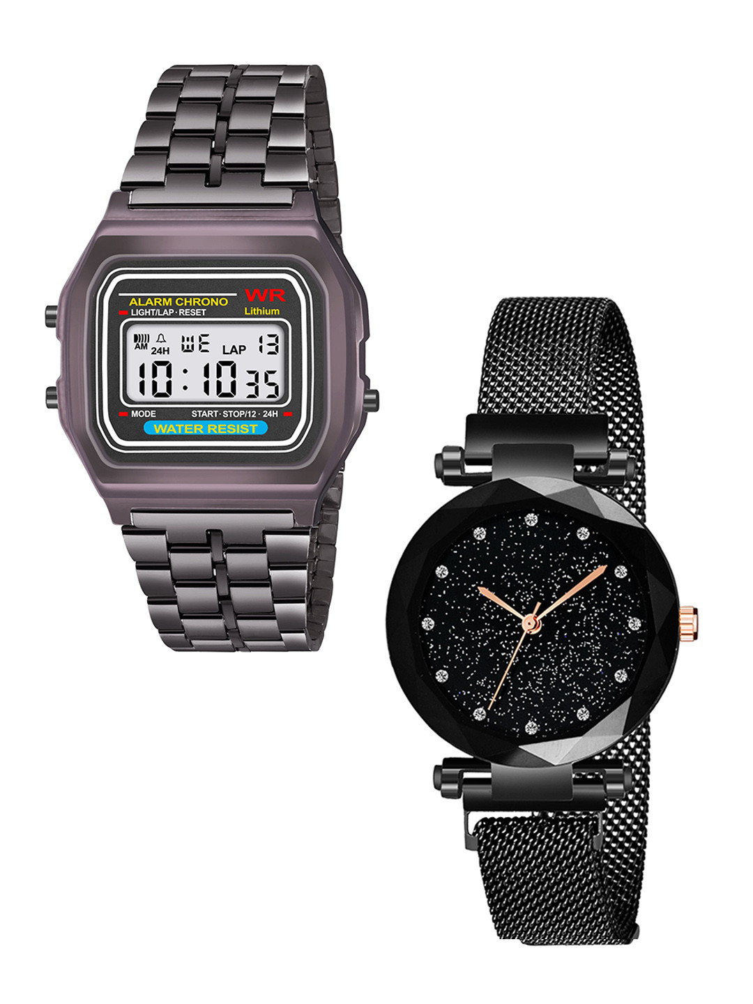 THE SHOPOHOLIC Women Set of 2 Dial & Stainless Steel Analogue Watch CSO-Magnet