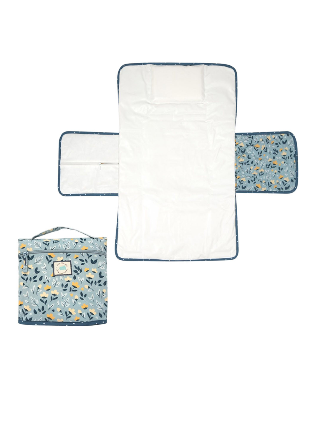 TIDY SLEEP Printed Pure Cotton Diaper & Travel Mat Blossom