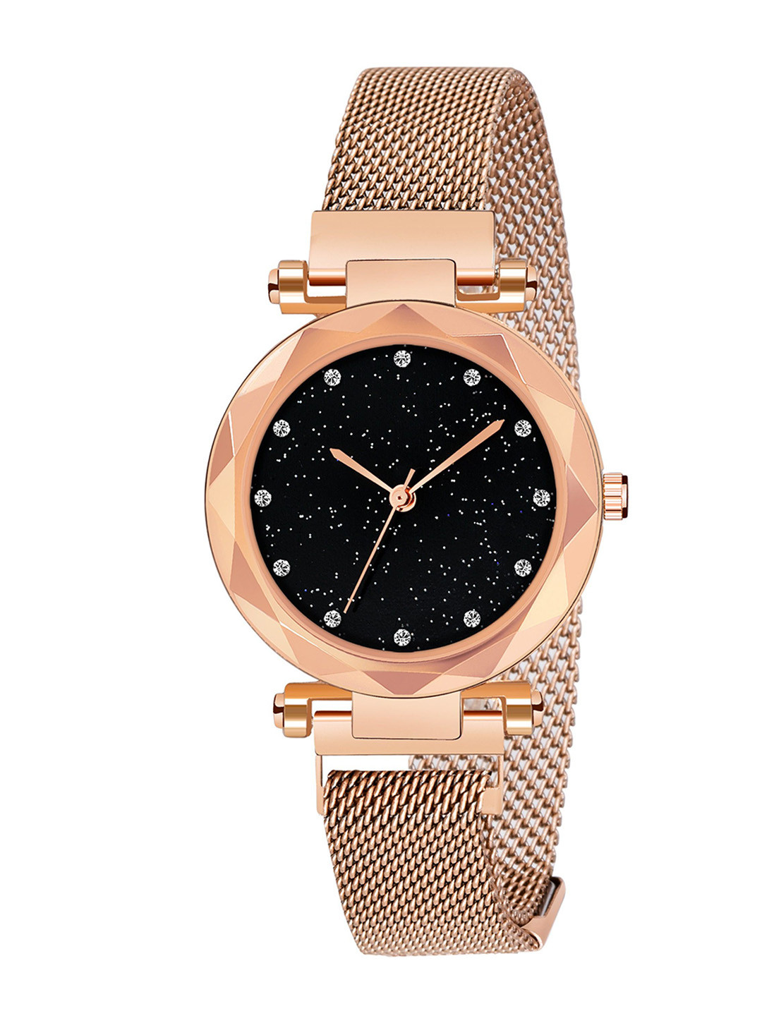 THE SHOPOHOLIC Women Dial & Stainless Steel Bracelet Style Straps Analogue Watch 12-Coper