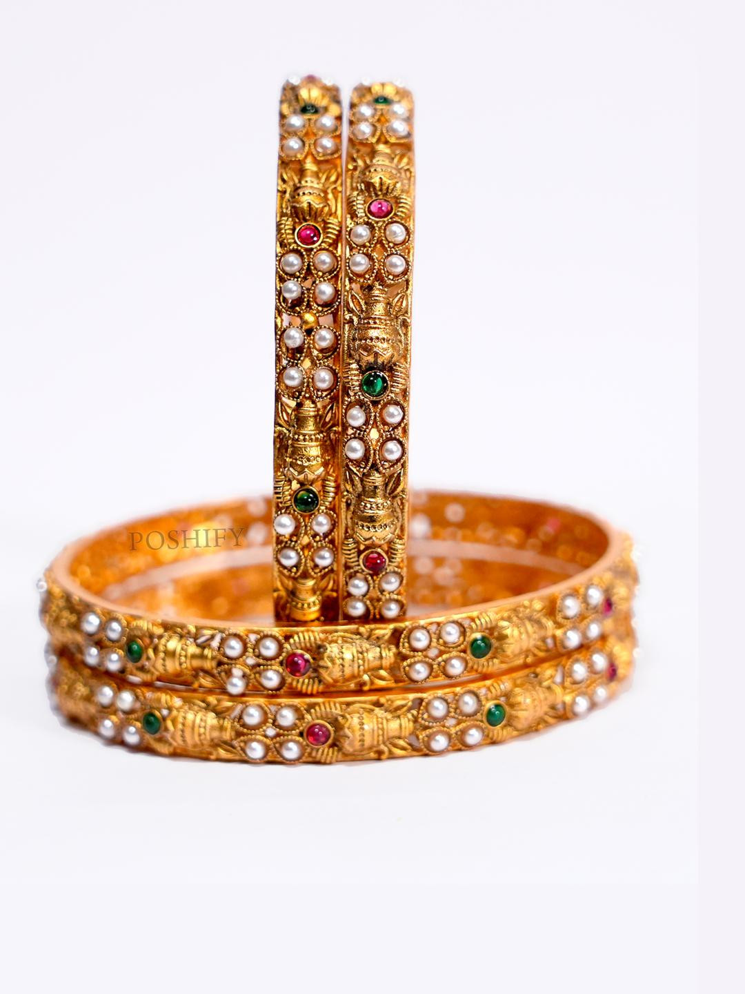 Luxury Gold Plated Pure Brass Bangles 2282-1813 Stylish Traditional Bangle