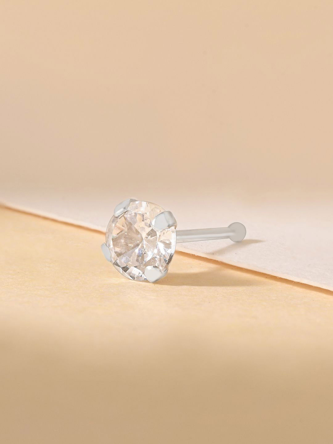 TOUCH925 Women 925 Silver Solataire Nosepin