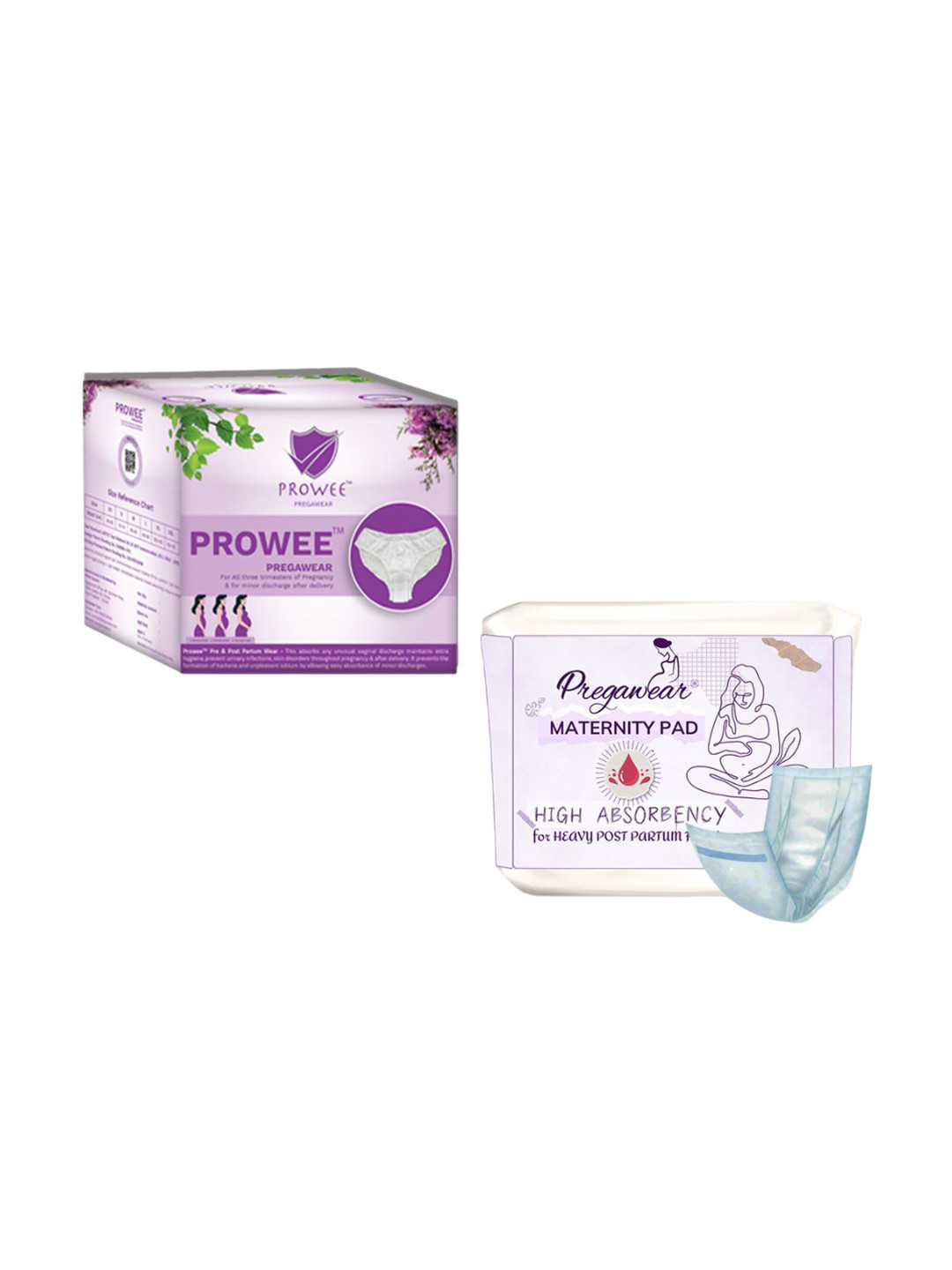Pregawear Pack Of 2 Regular & Maternity Padded Disposal Briefs