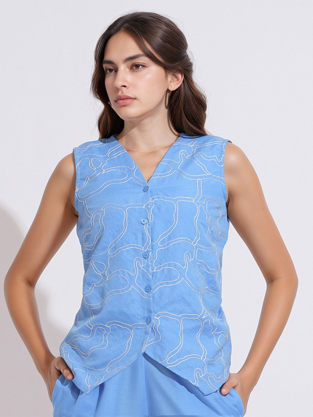 all about you Women Embroidered Vest Top