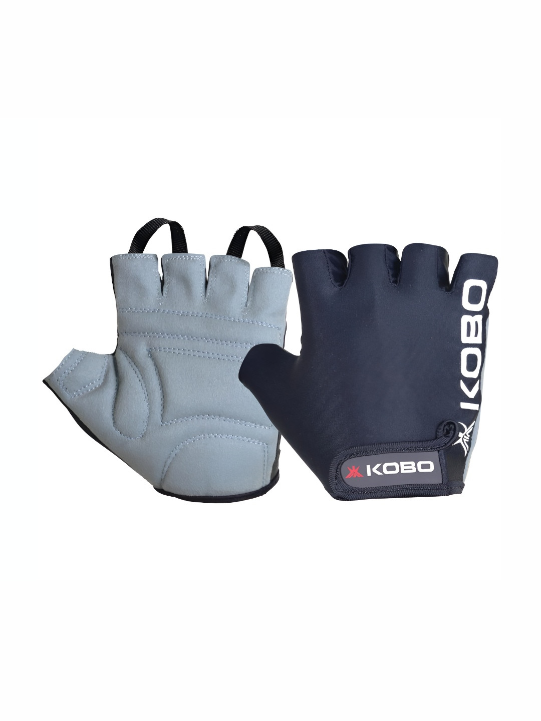 KOBO Adjustable Strap Soft Padded Gym Gloves