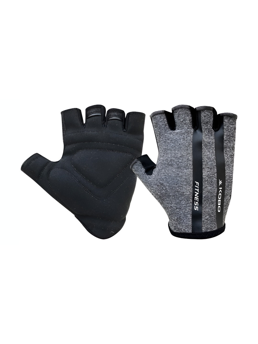 KOBO Adjustable Strap Soft Padded Gym Gloves
