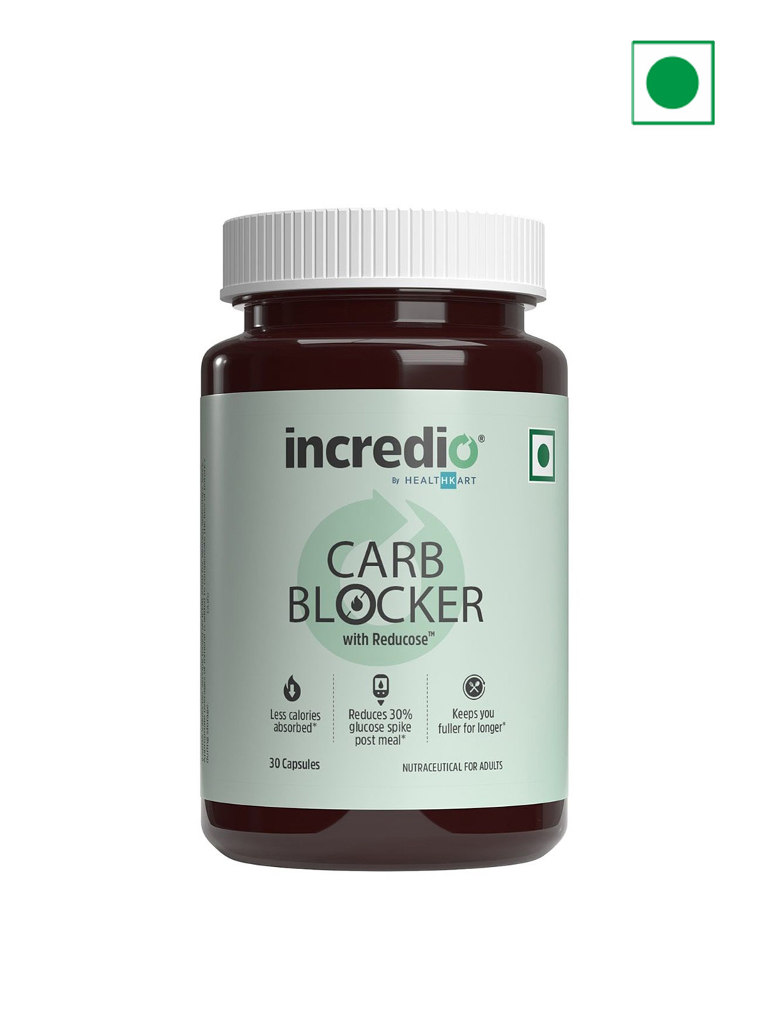 INCREDIO Carb Blocker With Reducose - 30 Capsules