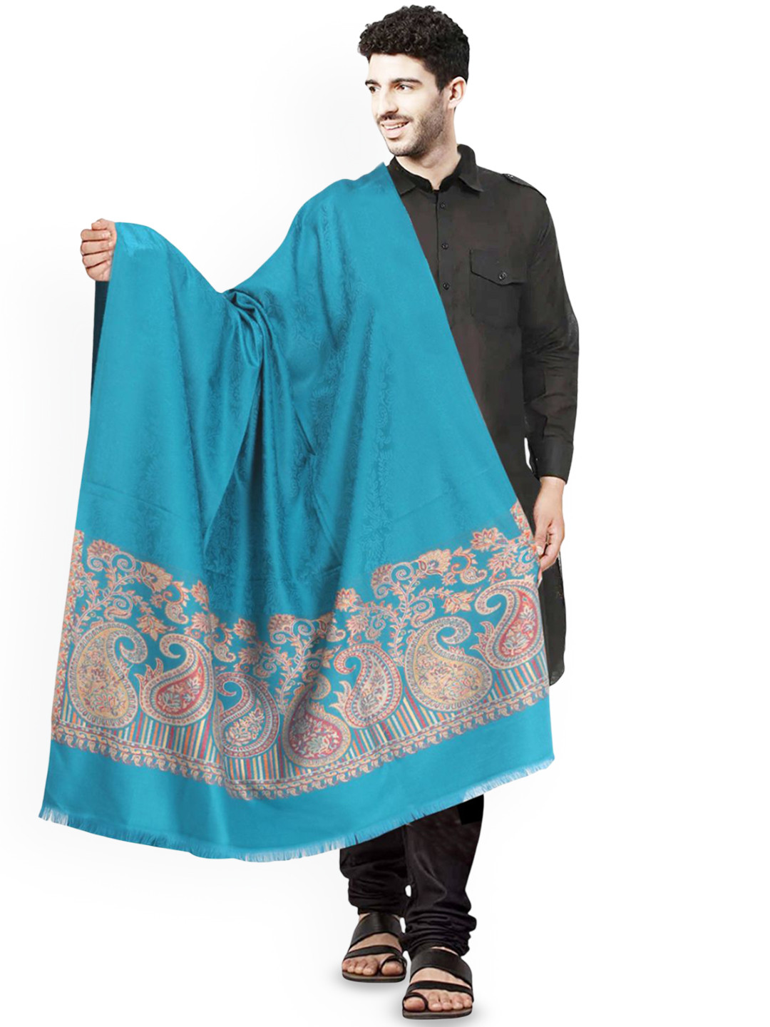 Manra Men Kashmiri Kani Ethnic Motifs Woven Design Shawl