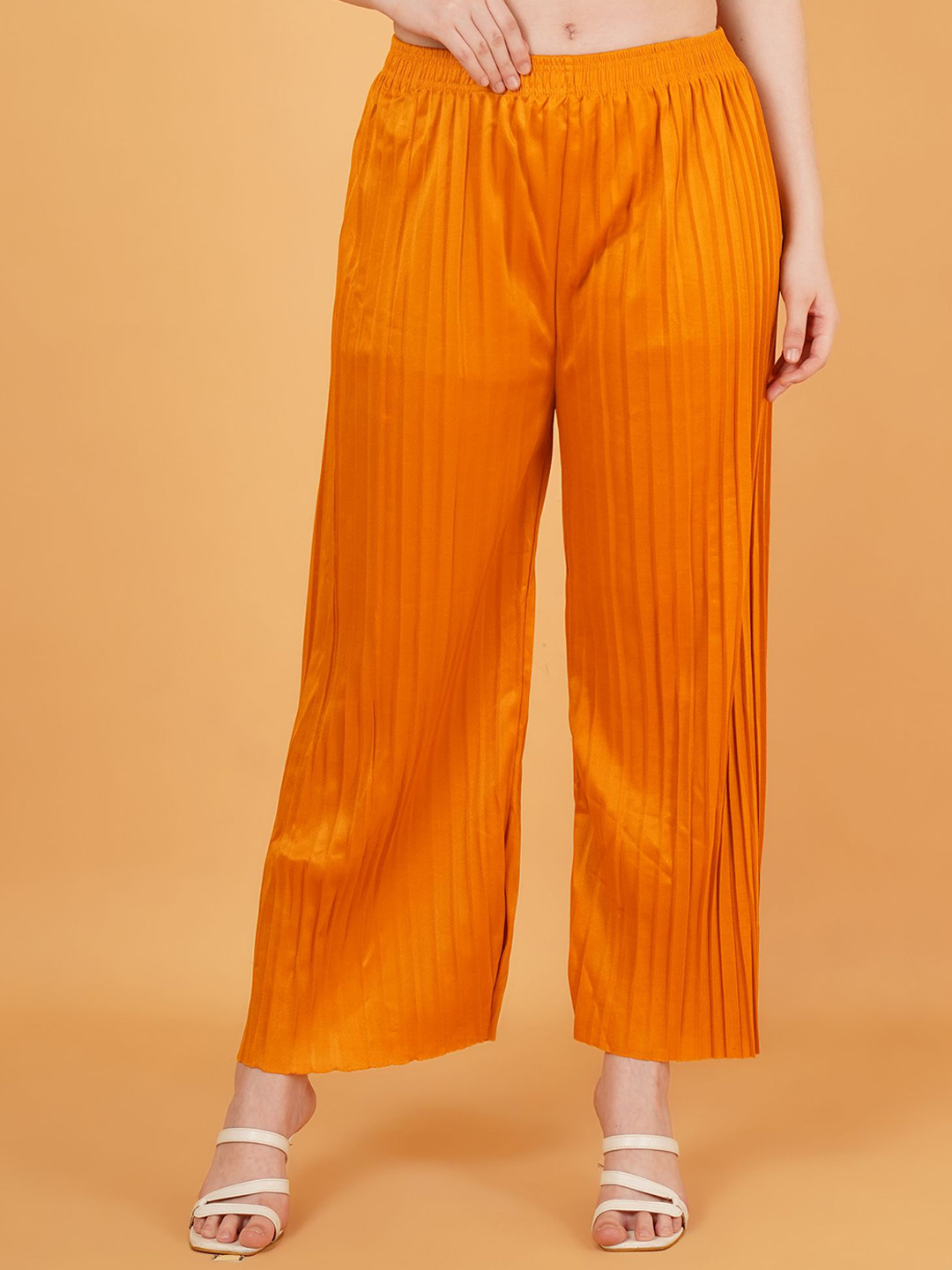 Kushi Flyer Women Knitted Wide Leg Plated Palazzos