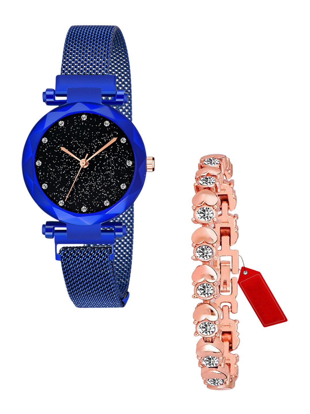 THE SHOPOHOLIC Women Watch Gift Sets BLUE-12-Bracelet
