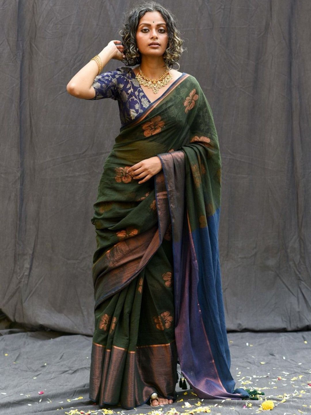 Suta Green Cotton Saree