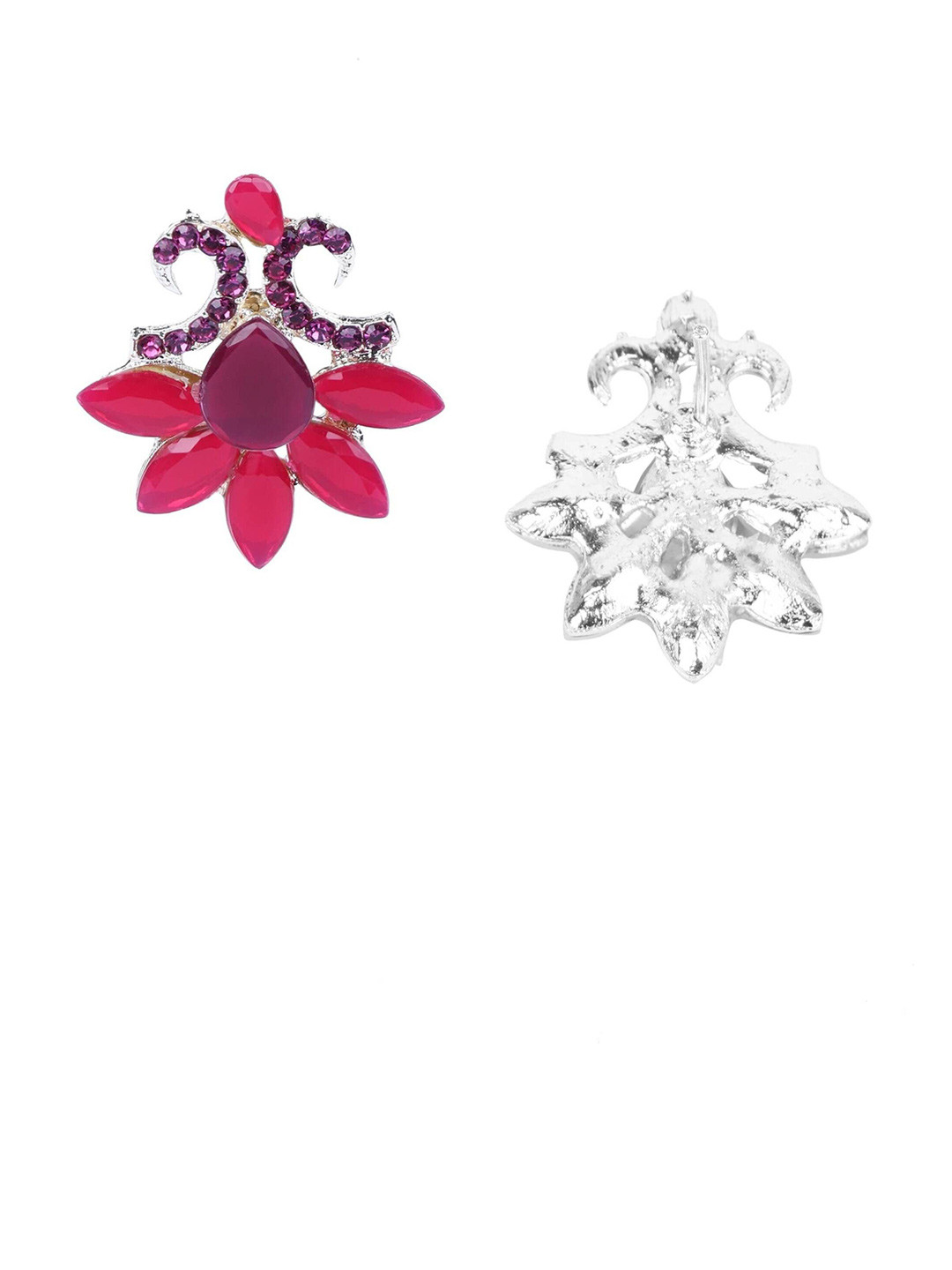 OPUS GEMS Kundan Studded Teardrop Shaped Studs