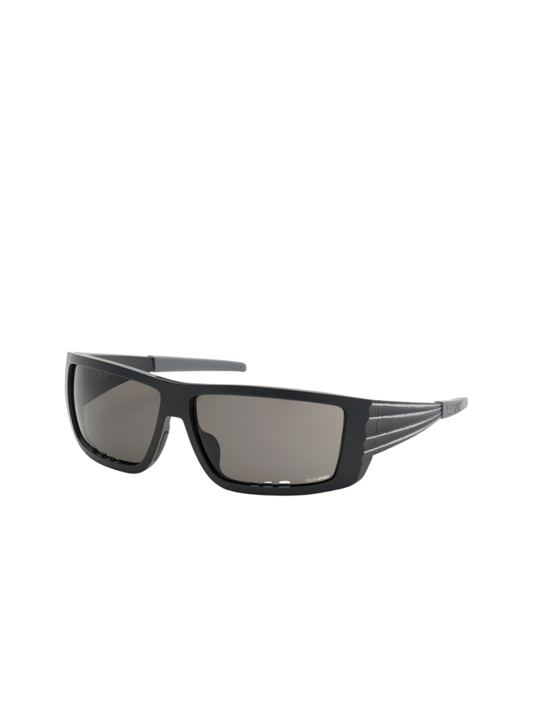 PHILIPP PLEIN Unisex Grey Lens & Black Sports Sunglasses with