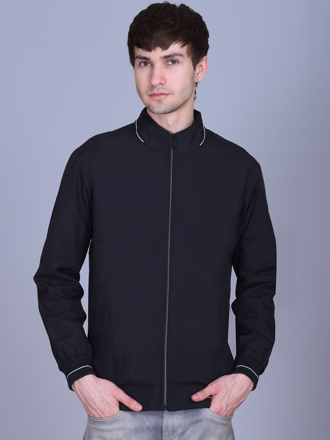 SPORTIZM Mock Collar Water Resistant Training Or Gym Windcheater Jacket